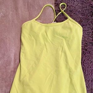 Lululemon Neon Yellow Power Y Tank